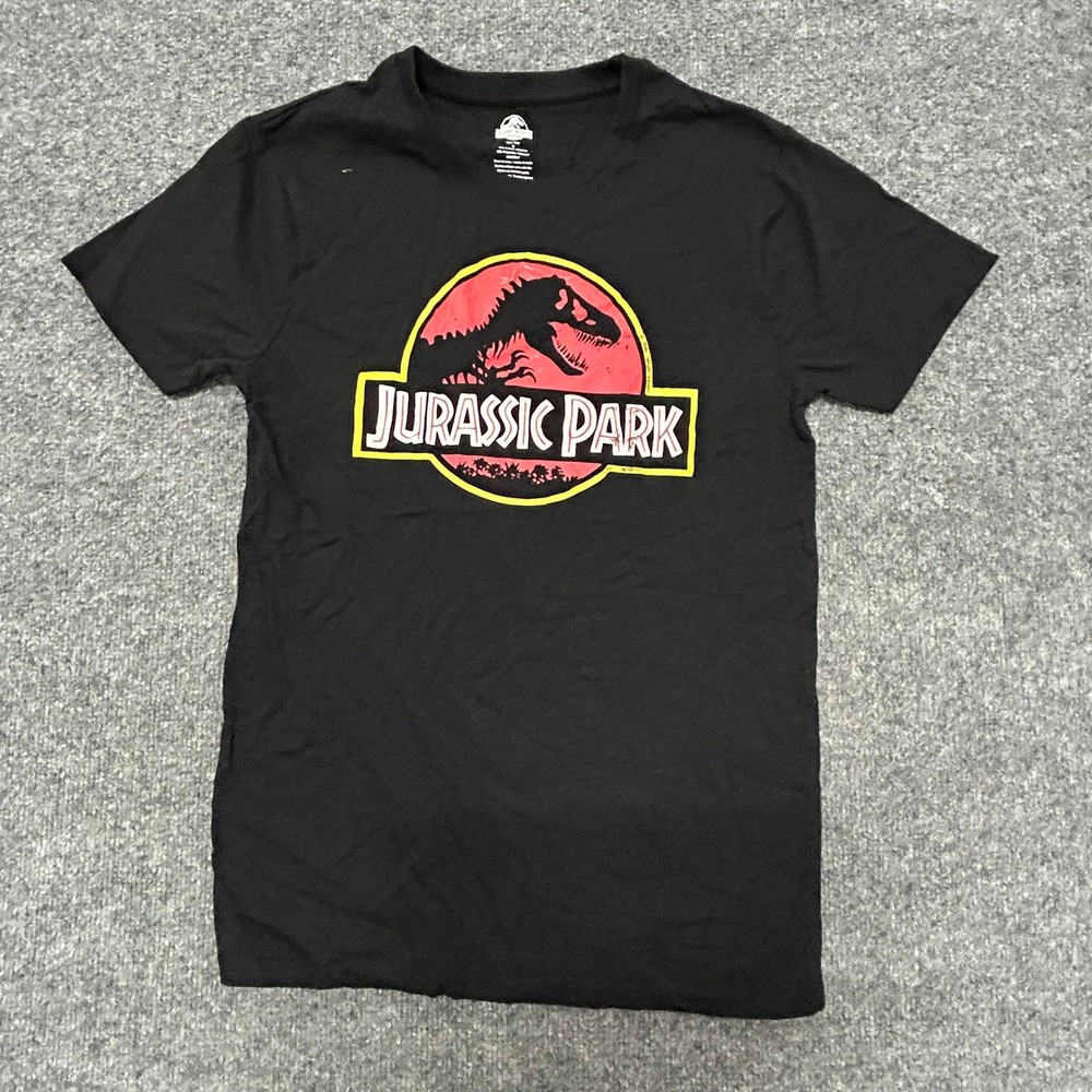 Jurassic World T-Shirt Mens Size S Black Graphic Movie Tee Short Sleeve Dominion